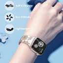 Wearlizer 2 Packs Floral Engraved Compatible with Apple Watch Bands 38/40/41/42/44/45/46/49mm Women, Cute Two-Tone Soft Silicone Strap for iWatch Series 11 10 9 8 7 6 5 4 3 SE/Ultra 3 2 1