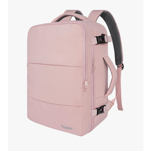 Taygeer Travel Backpack for Women, Carry On Backpack with USB Charging Port & Shoe Pouch, TSA 15.6inch Laptop Mochila Flight Approved, Nurse Bag Casual Daypack for Weekender Business Hiking, Pink