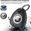 3 x 2 Pack IPX8 Waterproof Airtag Keychain with Airtag Holder Case,Full Body Shockproof,Anti-Scratch Cover Air tag for Cat,Dog,Keys,Luggage,Wallet(Black+Pink)