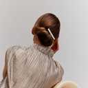 SHE'S FREE STYLE JUST FOR YOU [Chanel-style] Hair Barrette for Women, Acetate Resin Barette, Classic Black & White, French Hair Accessory for Thin Hair, Anti-Slip for Half-Hair (Small,3.1 inch,1 Pcs)