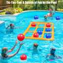 Outdoor Games for Adults and Family, Giant Tic Tac Toe Game with 10 Balls, Outside Toys for Kids Ages 8-12, 2-10 Players, Yard Pool Beach Lawn Camping (Yellow)