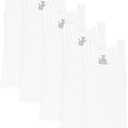 Hanes Boys' Ecosmart Cotton Tank Undershirt 3-Pack, XL, White
