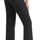 AVAMO Womens Dress Pants Straight Leg High Waisted Pull On Stretchy Work Pants Business Casual Slacks Office with Pockets (Black, XXL)