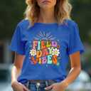 Field Day Shirt Women Filed Day Vibes Tshirts for Teacher School Team Buliding Tee Tops (Pink, S)