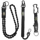 MOASIOP USA Flag Tactical Paracord Lanyard - Heavy Duty Braided 550 Paracord for ID Badges, Phone Tether, Keychain - EDC Gear with Secure Hook for Accessories