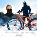 6 Pcs Winter Neck Gaiter Warmer Fleece for Men Women Adjustable Windproof Half Balaclava Thermal Neck Warmer Ski Face Mask Scarf for Cold Weather Cycling Motorcycle Sports Black