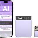 AI Smart Recorder with Simultaneous Interpretation & Real-timeTranscription,64GB AI Speech Processor Powered by ChatGPT with App Control for Business/Education/Interviews,Purple