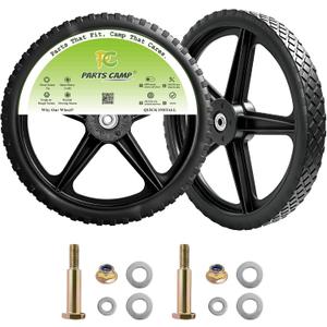 Parts Camp 16" Lawn Mower Wheels 16 x 1.75" Spoked Plastic Cart Wheels