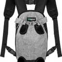 PetAmi Dog Carrier Backpack, Adjustable Pet Cat Front Carrier Backpack, Ventilated Dog Chest Carrier for Hiking Camping Travel, Sling Bag for Small Medium Dog Cat Puppies, Small, 5-9 lbs, Grey