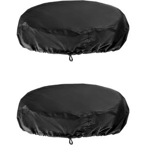 QWORK Drum Cover for 55 Gallon Industrial Barrel, 2 Pack High Density Nylon Oxford Fabric Covers with Excellent Waterproof Performance and Stretchable Adjustable Drawstring