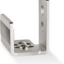 EaseLife Sliding Barn Door Bottom Floor Guide,U Shape,Flexible Adjustable Fit Distance,Flush Flat Bottom Design,Wall Mount System,for Door & Cabinet,Brushed Nickle (1 Piece, Nickel)