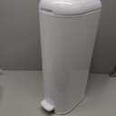 Diaper Genie Platinum Pail (Lilly White) is Made of Durable Stainless Steel and Includes 1 Easy Roll Refill with 18 Bags That can Last up to 5 Months.