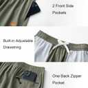 Vcansion 2 Pack Men's Outdoor Lightweight Hiking Shorts Quick Dry Sports Casual Running Shorts with Pockets (XXXL)