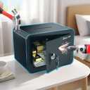 Small Safe, Locker Safes with Key and Coin Slot, Little Safes for Money, Cheap Home Safety, Small Hidden Safe, Savings Box with Key Mini Security for Home, Office, Travel, Pets0.23 Cubic