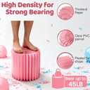 5 Pcs Buffet Risers Food Display Risers for Party Buffet Table, Dessert Table Display Set Cake and Cupcake Stand Combo, Riser Display Stand for Dessert Food Jewelry, Pink, 4"/8"/12" H,Pink