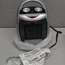 Kismile Small Electric Space Heater,Portable Ceramic Space Heater Fan for Office with Adjustable Thermostat and Overheat Protection ETL Listed for Kitchen, 1500W(Silver)