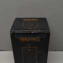 BAYKA French Press Coffee Maker, 4-Level Filtration, Easy to use, Large 304 Stainless Steel Press, Cold Brew Heat Resistant Thickened Borosilicate Pot for Camping Travel Gifts, 34 Ounce, Dark Pewter