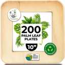 Koala love Palm Leaf Plates Bamboo Disposable Square 10 inch 200 Bulk Party Pack Elegant Sturdy Design Better Than Paper and Plastic Plate (KoalaLove -PLP-10IN-200-Plates)
