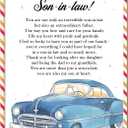 3 x Fathers Day Card for Son In Law, Father's Day Card for Son In Law with Seal and Envelope, Cards for Him from Mother-in-law