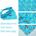 Dog Bandana, Shark Print Boy Bandana Pet Kerchief 1PC Washable Cotton Square Dog Scarfs for Small Medium Large Dogs