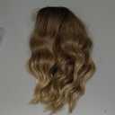 Brown to Honey Blonde Short Wavy Wig for Women Lace Hairline Bob Style Synthetic Heat Resistant - Natural Appearance for Everyday Hairstyle 14 Inch
