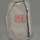 YOOLIFE Initial Birthday Gifts for Girls Kids Toiletry Bag Clear Makeup Bag Preppy Cosmetic Bag Birthday Gifts for 7 8 9 10 11 12 13 Year Old Girls Valentines Gift White S