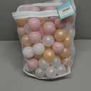 Realhaha Ball Pit Balls 50 100 200 500 Play Balls Plastic Balls for Baby Girls Toddlers Kids Play Tent Pool Playhouse Playpen Party Decoration (Pink White)