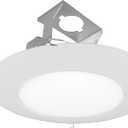 NICOR Lighting 6 in. White Recessed Shower Trim with Lexan Albalite Lens (17567)
