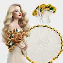 Sunflower Crochet Flower Bouquet Blanket Sunflower Flower Blankets Gifts for Teacher Mom Graduation Birthday Gifts for Women 31 Inches