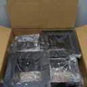 44 Post Base 4 Pcs,Deck Post Brackets,Inner Size 3.5"x3.5" Thick Steel Fence Post Anchor Base,Black Powder Coated Heavy Fence Post,for Supports Porch Railing Post Holders Pergola Brackets