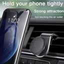 2-Pack Magnetic Car Phone Holder - 360 Rotating L-Shaped Air Vent/Dashboard Holder, Suitable for iPhone, Samsung, Huawei (Black + Red)