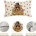 Thanksgiving Pillow Covers Dog Pumpkins Maple Leaves Sunflower Lumbar Pillow Cases Fall Decorations for Farmhouse Home Bedroom Sofa Couch Outdoor Holiday Decor 12x20 Inch