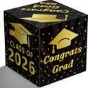 2 x OHOME Graduation Decorations 2026 - Black Gold Graduation Card Box for Graduation Decorations Class of 2026 - Graduation Party Decorations Decor Supplies Favors,Graduation Centerpieces 2026