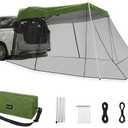 G4Free Car Awning Sun Shelter with Mosquito Net, Portable SUV Tent Tailgate Shade Canopy for Outdoor Camping Travel (Army Green) 36 Q.FT 7'-7