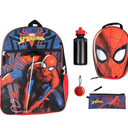 BIOWORLD Marvel Spider-Man Backpack Kids 16" 5PC Water Bottle School Combo Set
