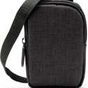 Zink Soft Camera Case  Small Instant Print Camera & Printer Bag w/Photo Paper Pocket, Zipper Closure & Crossbody Shoulder Strap - Black