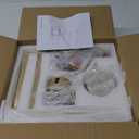 6-Light Gold Pendant Light, Modern Farmhouse Dining Room Light Fixtures Over Table, Industrial Metal Geometric Kitchen Chandelier for Entryway Hallway Foyer Bedroom