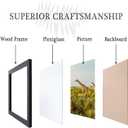 10x16 Picture Frame Set of 5,Wooden Frame 10x16 Wall Gallery Poster Photo frame with Durable Shatter Resistant Plexiglass for Wall Mounting Family -friend- wedding best gift (Black)