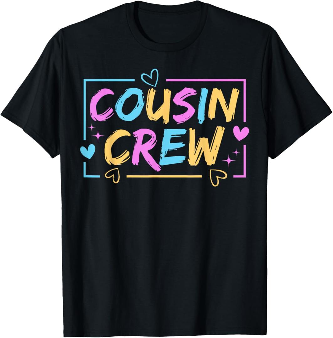Cousin Crew Family Matching Cousin Boys Girls Kids T-Shirt (Blue, L)