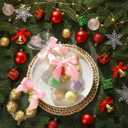 Yexiya 50 Sets Valentines Wreath Candy Bags with Ribbon Bow Twist Ties and Long Clear Treat Bags for Party Favor Easter Wedding DIY Candy Wrapping Gifts Chocolate Bag(Pink,2.4 x 21.7 Inch)