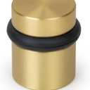 Mega Handles Floor Door Stopper, Quickly Installed Wall Protector, Wall Protectors from Door Knobs, Floor Door Stop with Mounting Hardware Included - Satin Brass - 1.5 Inch