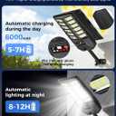 Solar Street Lights Outdoor 2 Pack, Motion Sensor Dusk to Dawn Security Lighting with Remote Control, IP66 Waterproof for Parking Lot, Backyard, Driveway, Garage, Wall or Pole Mount
