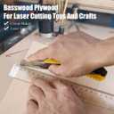 Basswood Sheets - 10 Pack 1/8 x 12 x 12 inch,Perfect for Crafts, Laser Cutting, Carving and Cricut Maker Projects | Thin Wood Sheets for Veneer and Model Building (10Pack 300*300*3mm)