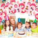 36pcs Pink Farm Animal Balloons Girls, 12 Inch Cow Sheep House Pig Car Donkey Latex Balloons Farm Animal Birthday Party Supplies Pink Farmhouse Baby Shower Decorations for Kids Barnyard Themed Party