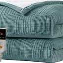Texciting Heated Blanket Electric Blanket Throw 50''X60''-Heating Throw with 9 Heat Settings-2-10 Hours Auto Off,ETL Certified,Machine Washable (Green)