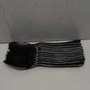 12 Pack Black Plastic Serving Spoons For Buffet 10 In - Extra Large Black Plastic Serving Utensils For Hot And Cold Food - Disposable Serving Utensils For Parties.