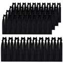 Hair Ties Pack of 100, Black Color, Elastic Band, Ponytail Holders, Elastic Ribbon, Hair Band, Crease Free, Hand Knotted, Metal-free, Ouchless