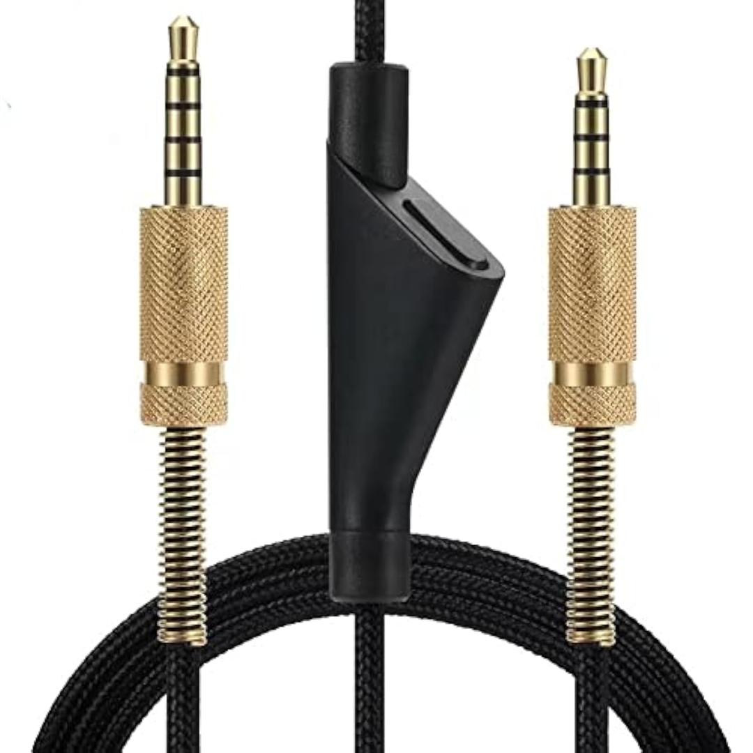Replacement Cable Cord for Astro A40/ A40TR/ A10 Gaming Headsets, Aux Wire with Volume Mute Function 2.0 M 6.5 Feet Compatible with Xbox one PC Ps4 etc (Mute)