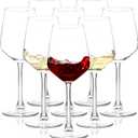 SHYRC Wine Glasses Set of 8, 12oz Clear Red/White, Long Stem Wine Glasses for Party, Wedding and Home