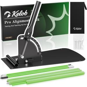 KELOB Golf Alignment Sticks Holder with Angle Adjustment, Detachable Rods with Metal Joints, Golf Swing Training Aid for Putting, Full Swing, Posture Correction, Portable Golf Trainer